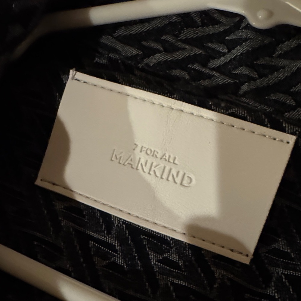 7 For All Mankind Black and Gray Textured Jacket - Picture 2 of 10